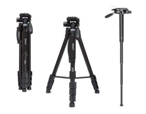 Jmary KP2599 Professional Camera Tripod And Monopod – Black Color