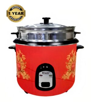 Kiam 2.8 Liter Stainless Steel + Non-Stick Double Pot Rice Cooker (SFB-5704)